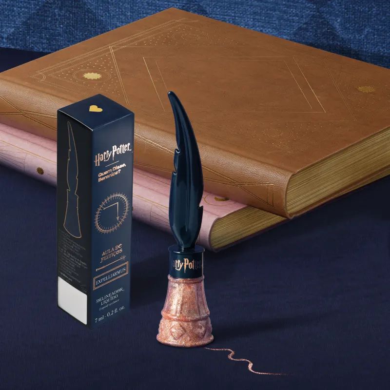 DELINEADOR L�QUIDO DOURADO EXPELLIARMUS HARRY POTTER QDB AULA DE FEITI�OS 7ML